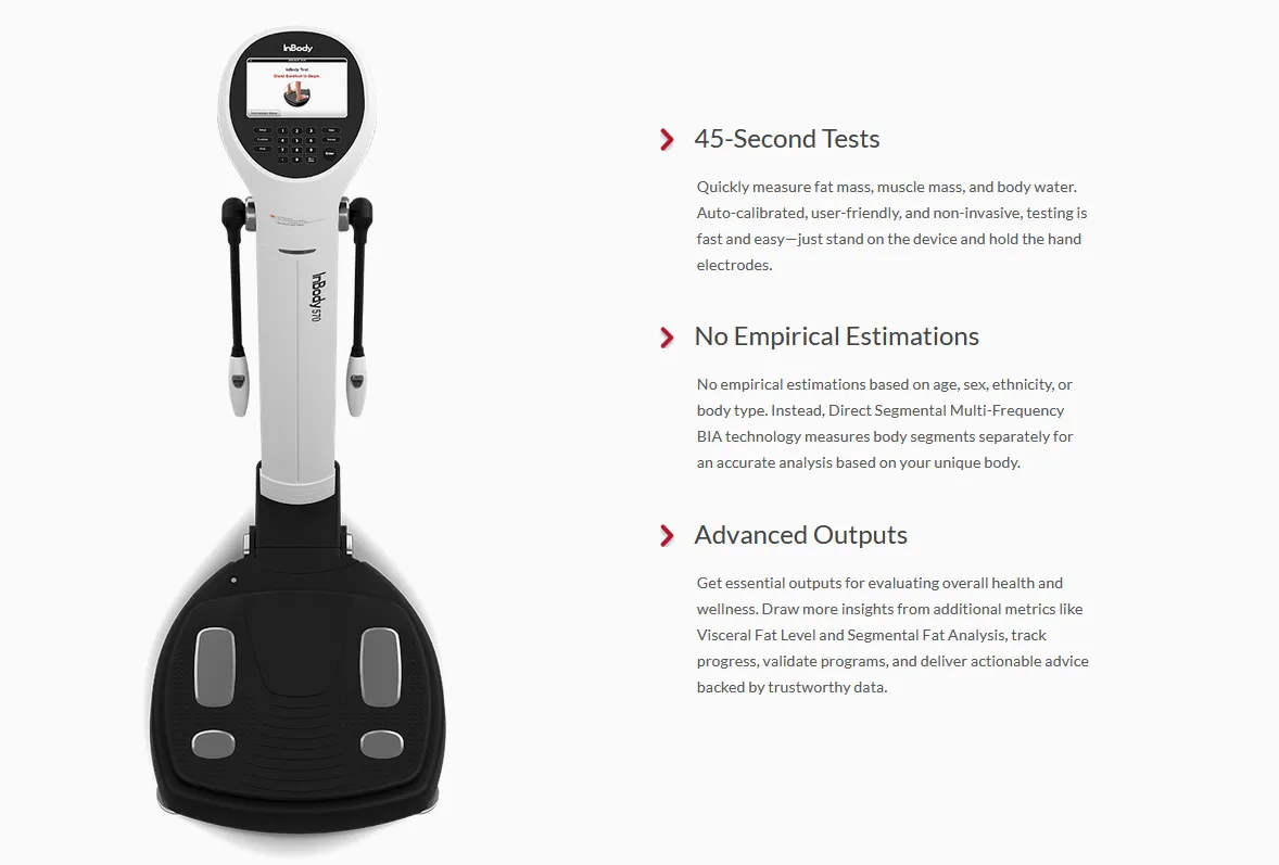 InBody body-composition analyzer and what it measures