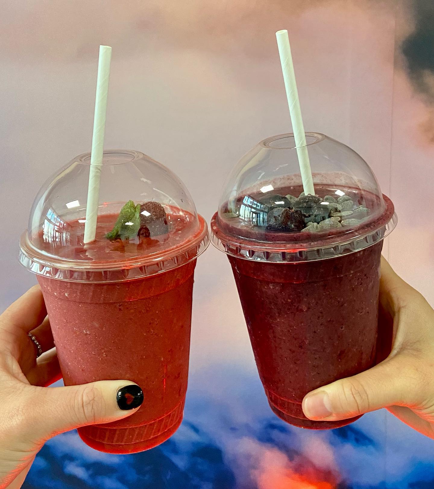 Two Power Plant smoothies from the Lava 24 Cafe
